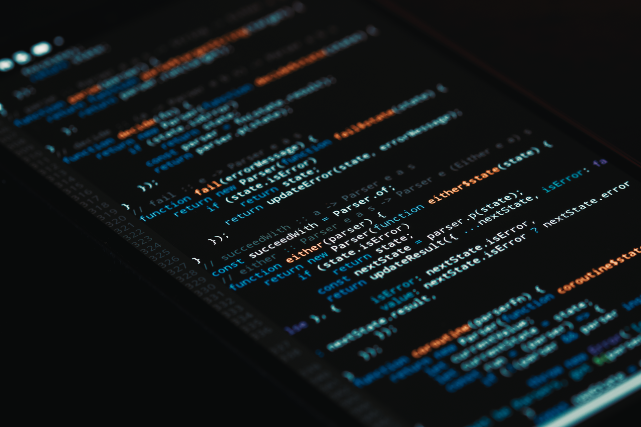 digital A detailed view of computer programming code on a screen, showcasing software development.